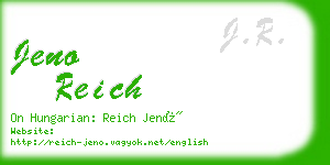 jeno reich business card